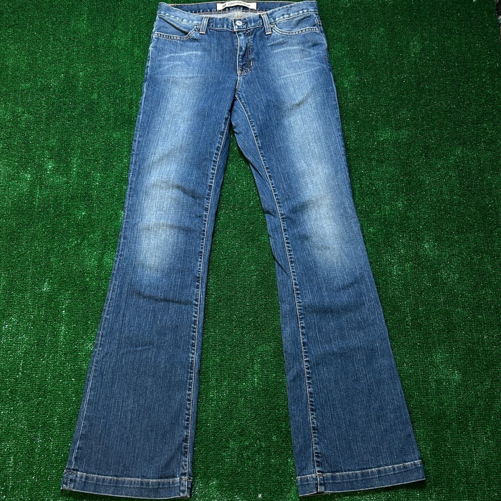 Vintage Gap Long and Lean Flare Jeans Made in USA Blue Stretch Denim 6 Long - Picture 2 of 8